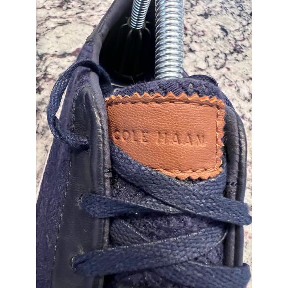 Cole Haan Margo women’s shoe size 10 embroidered blue low lace - Picture 7 of 13